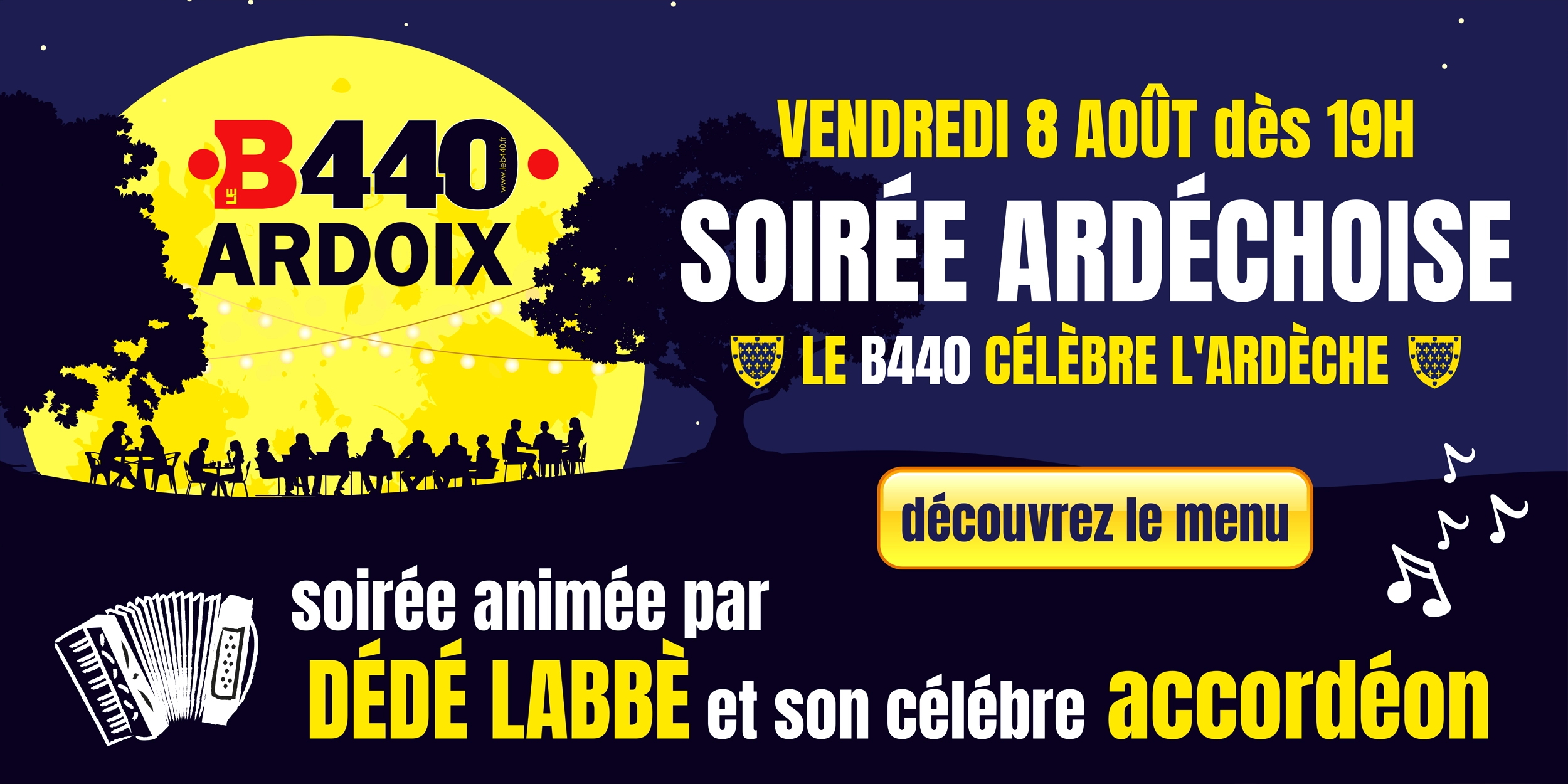 Soirée Ardéchoise au B440 à Ardoix